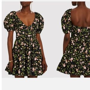 Agua BENDITA Manzanilla floral print tiered Poplin dress
